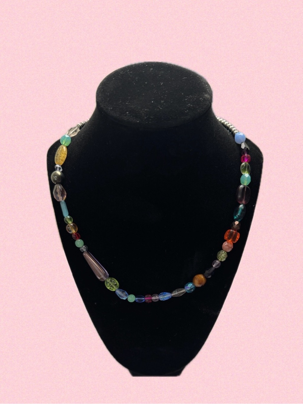 Multicolor Glass Bead Necklace - Women Jewelry